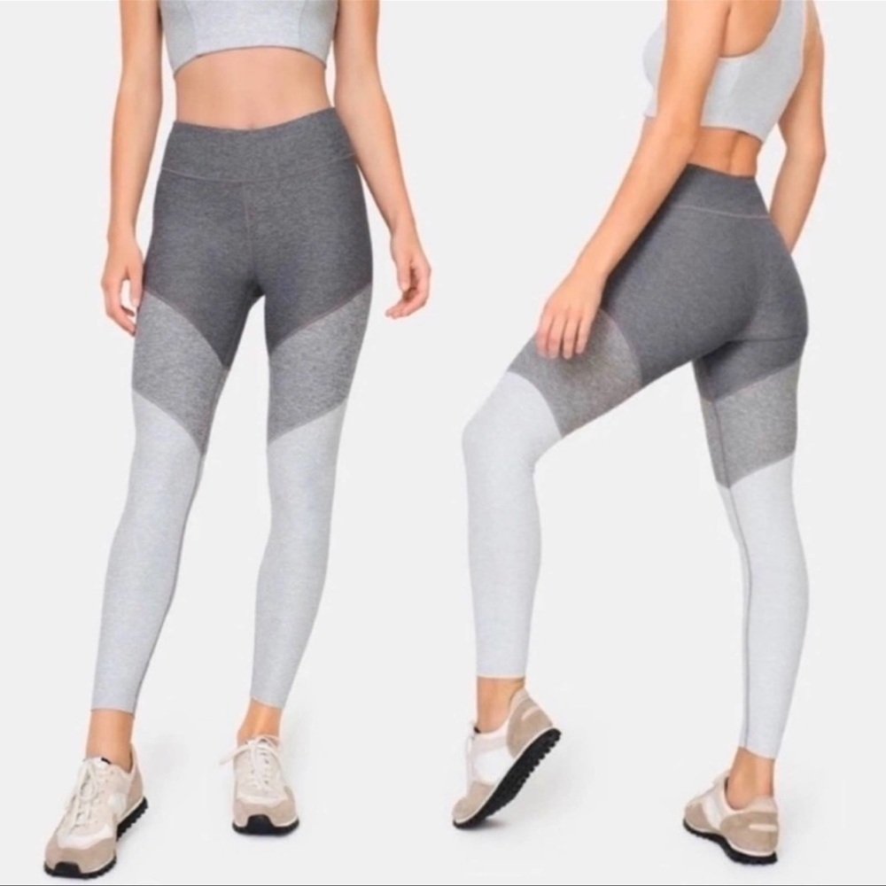 Outdoor Voices Grey Color Block Springs 7/8 Leggings - Size Small